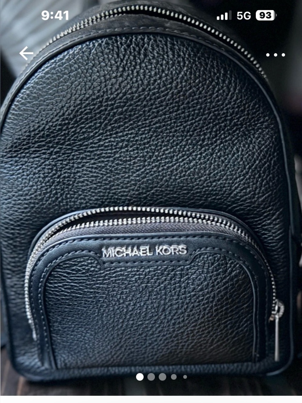 Michael Kors Black Pebbled Leather Mini Backpack